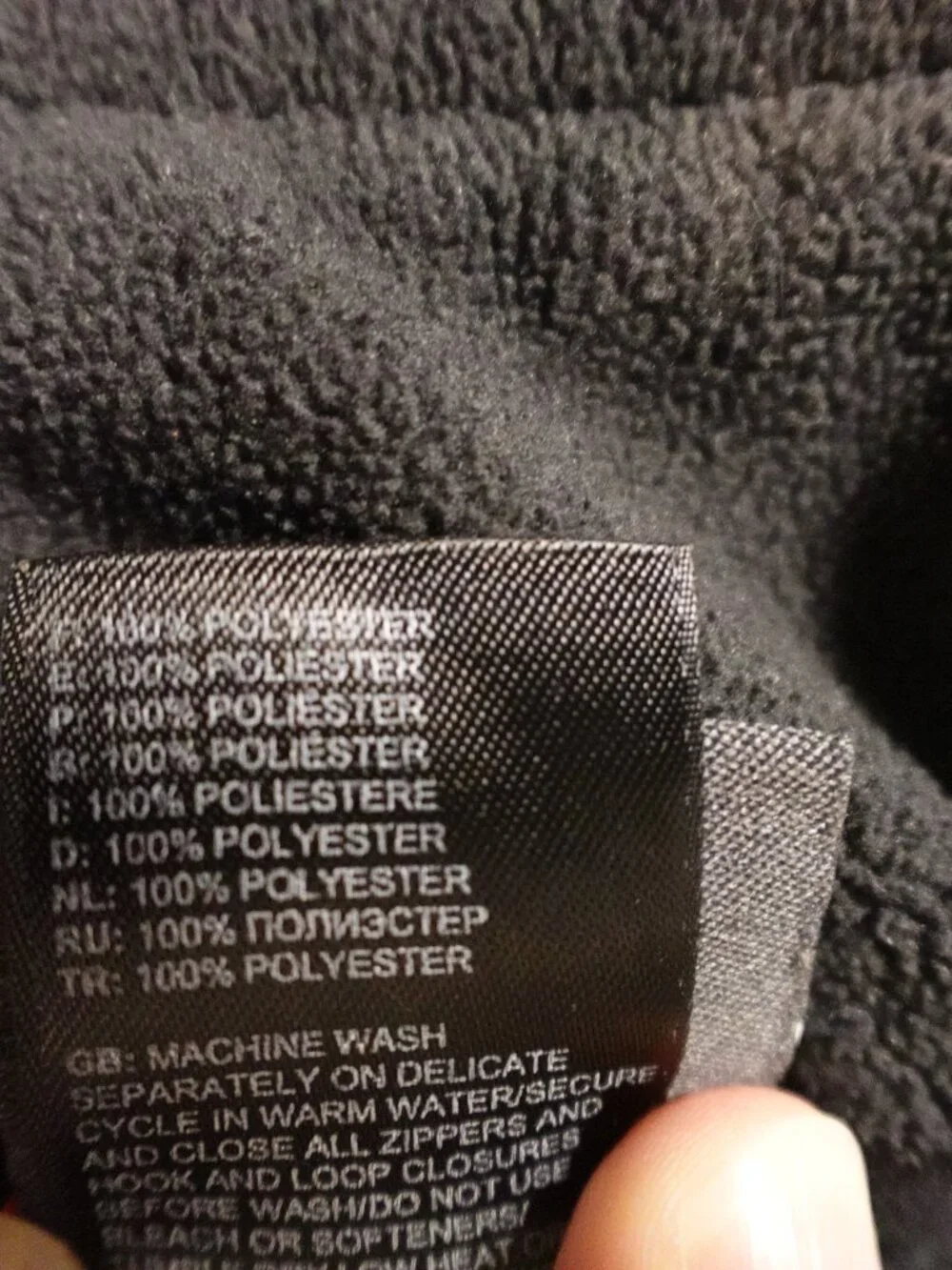 The North Face Polartec 1/4 Zip Fleece Pullover Men’s‎ Large Black Outdoor